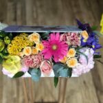 Cutie cu flori „Rainbow”